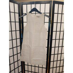 Ann Taylor Loft Tank Dress White Size 2 Sleeveless Eyelet Lace Shift Pullover
